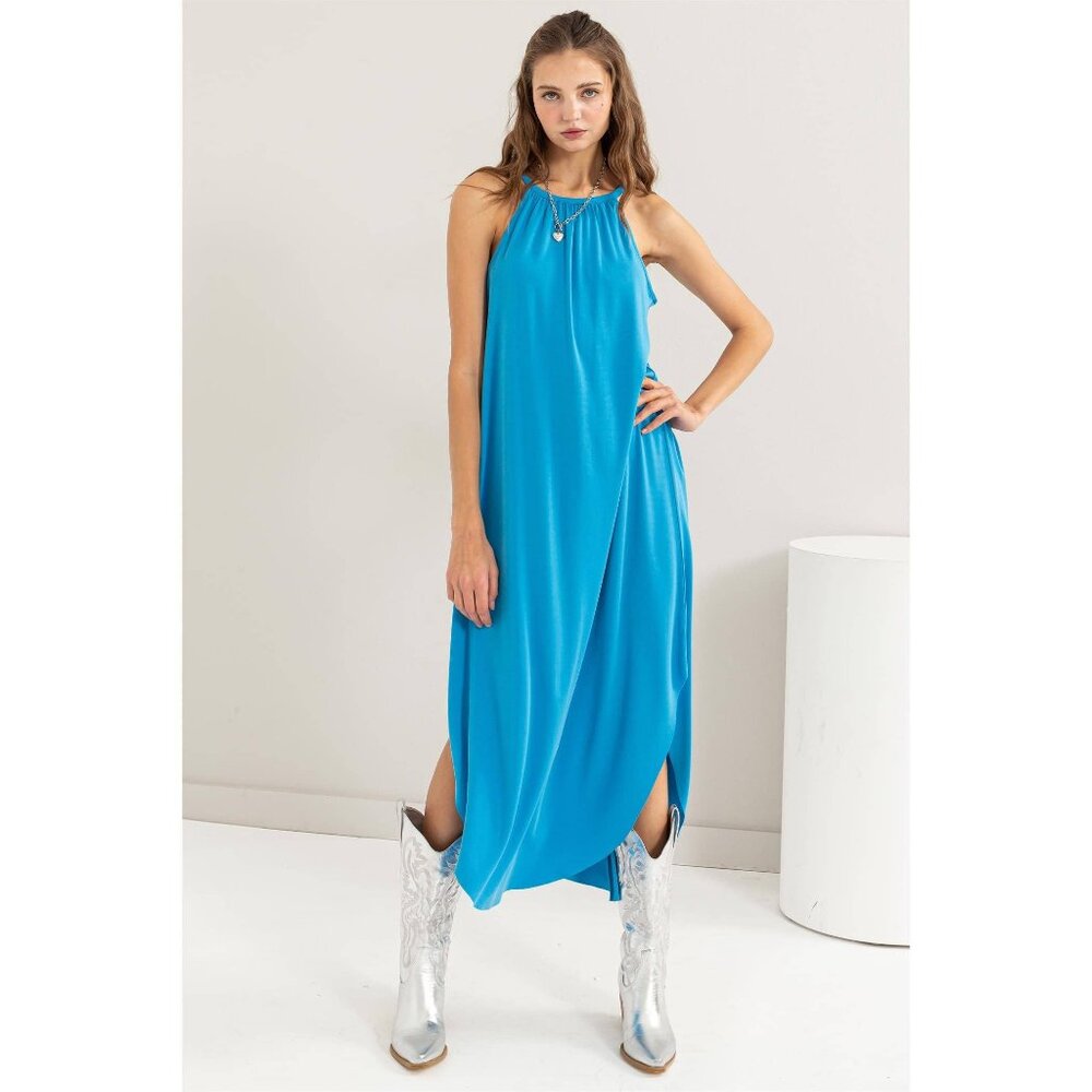 Halter Neck Midi Dress